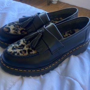 NEW DR MARTENS ADRIAN LEOPARD LOAFERS
